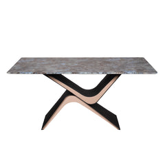 Eclipse Blue Marble Dining Table