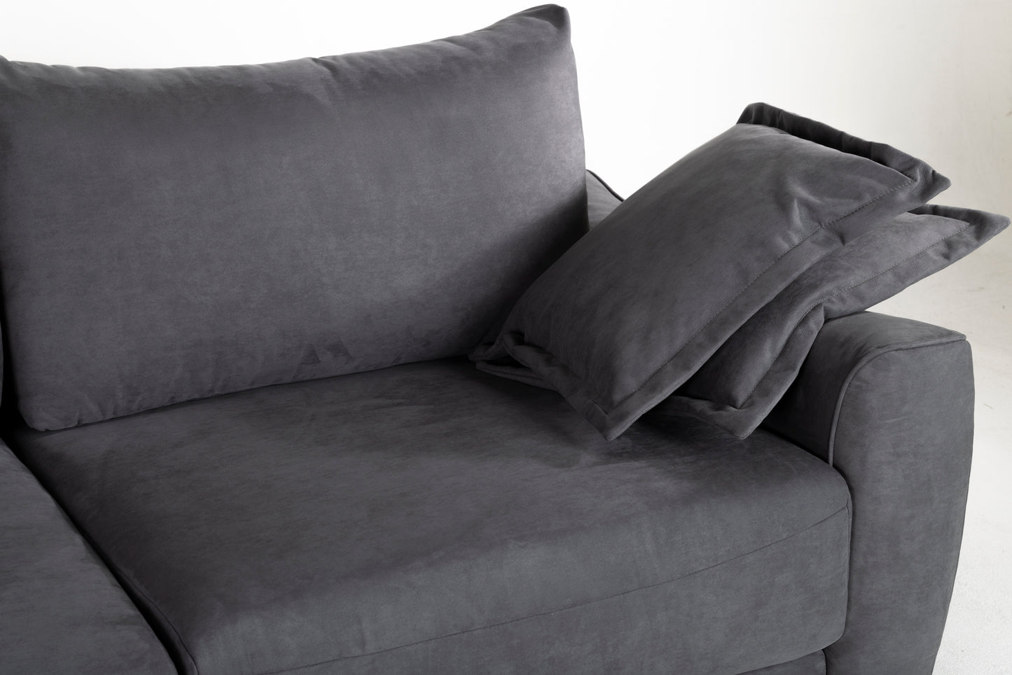 Three Seater Sofa-Suede Texture
