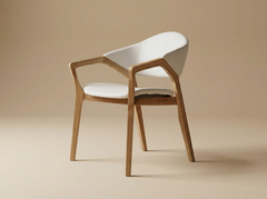 Vista Dining Chair Leather and Oak Wood