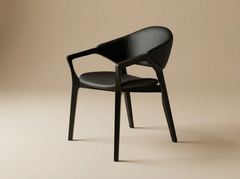 Vista Dining Chair Leather and Oak Wood