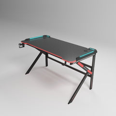 Black Phantom LED Gaming Desk-Width 160cm