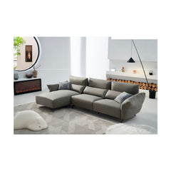 Three Seater Sofa with Right Chaise - Leather