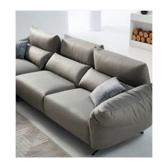 Three Seater Sofa with Right Chaise - Leather