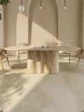Terra Travertine Rectangular Dining Table