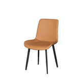 Brown chair with black legs on a white background