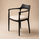 black and white dining chair