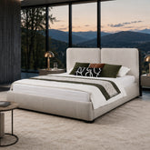 Premium Cotton Linen Upholstered Bed Frame