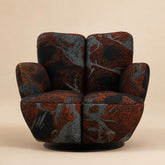 red swivel chair