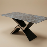 brown marble dining table