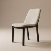 white leather dining chair