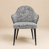 grey fabric dining chair