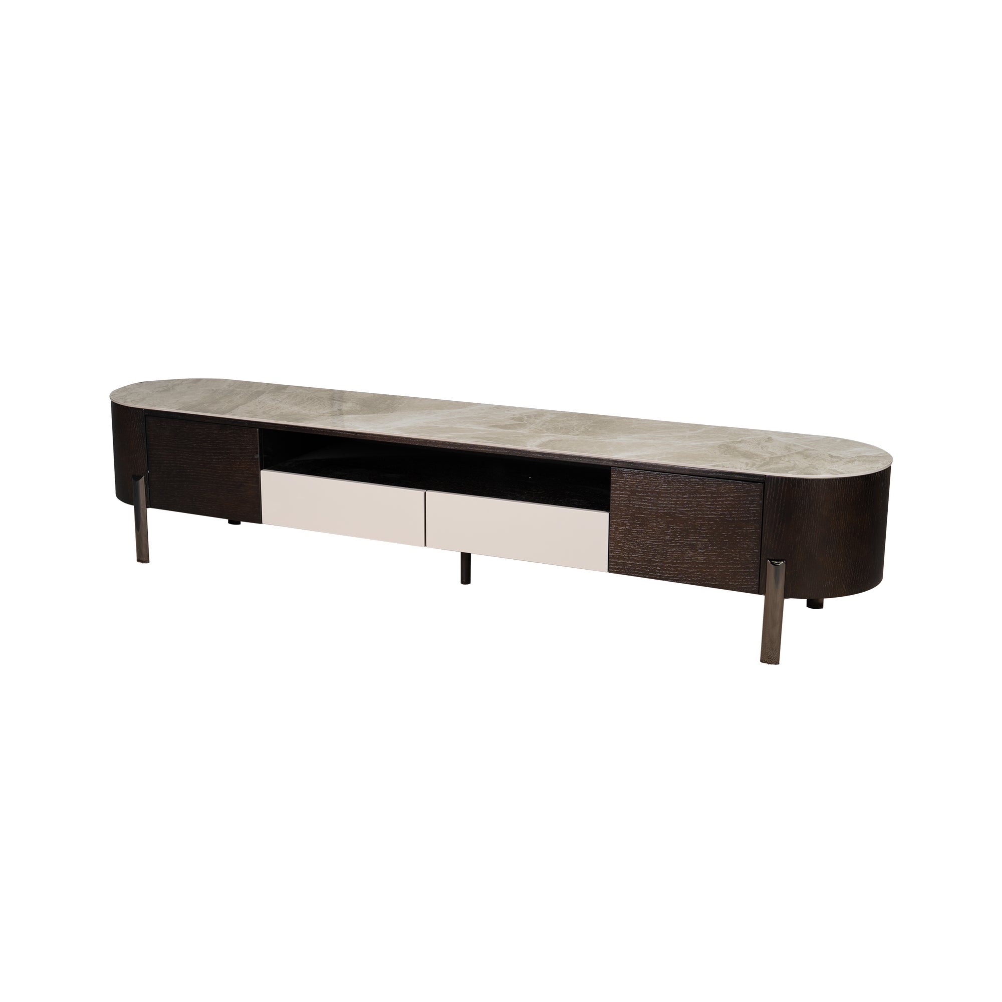 TV Cabinet with Stone Top Set