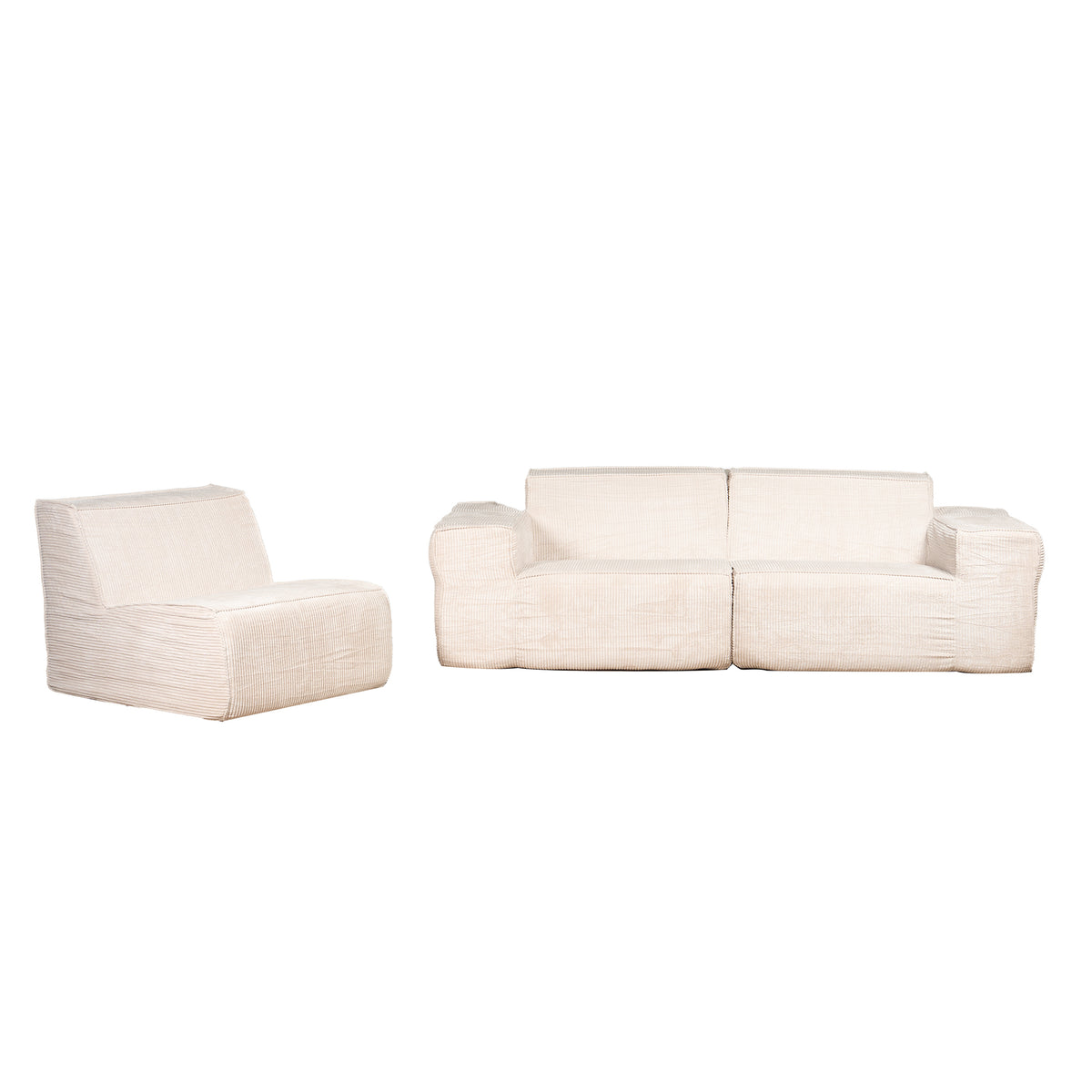 Elysium Modular Compressed Sofa – White