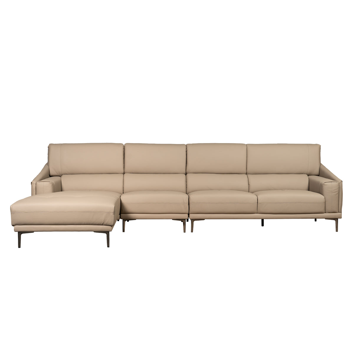 Aurelia L-Shape Leather Sofa