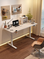 White Adjustable Height Desk
