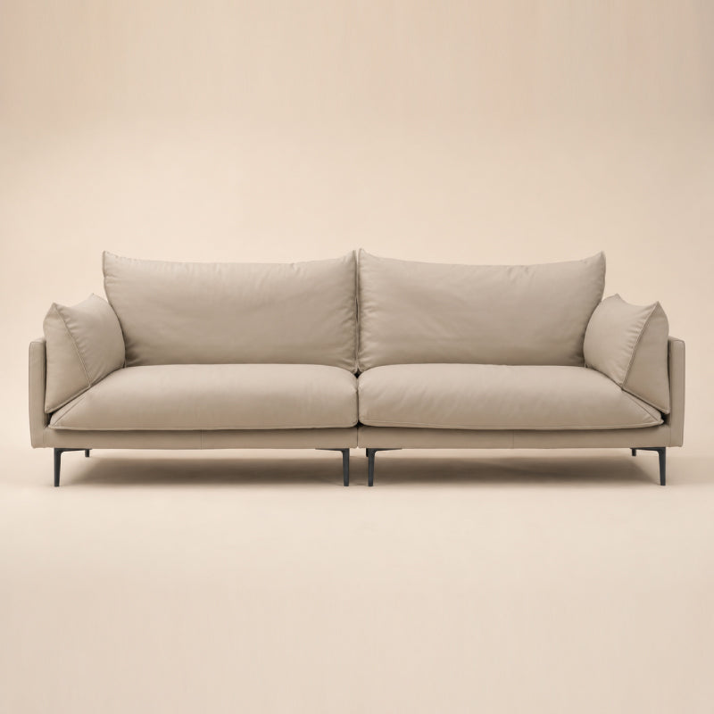 2 Seater Genuine Leather Sofa with Metal Frame – Modern Designer Lounge