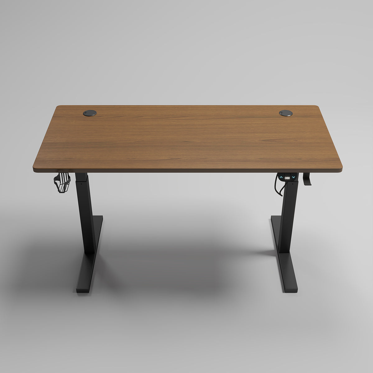 Trizenith Electric Adjustable Height Desk | Melbourne Shipping ( Walnut + Black )
