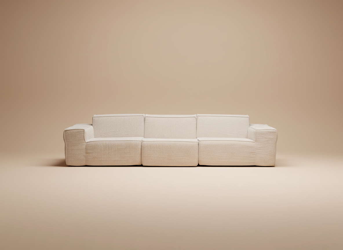 Elysium Modular Compressed Sofa – White