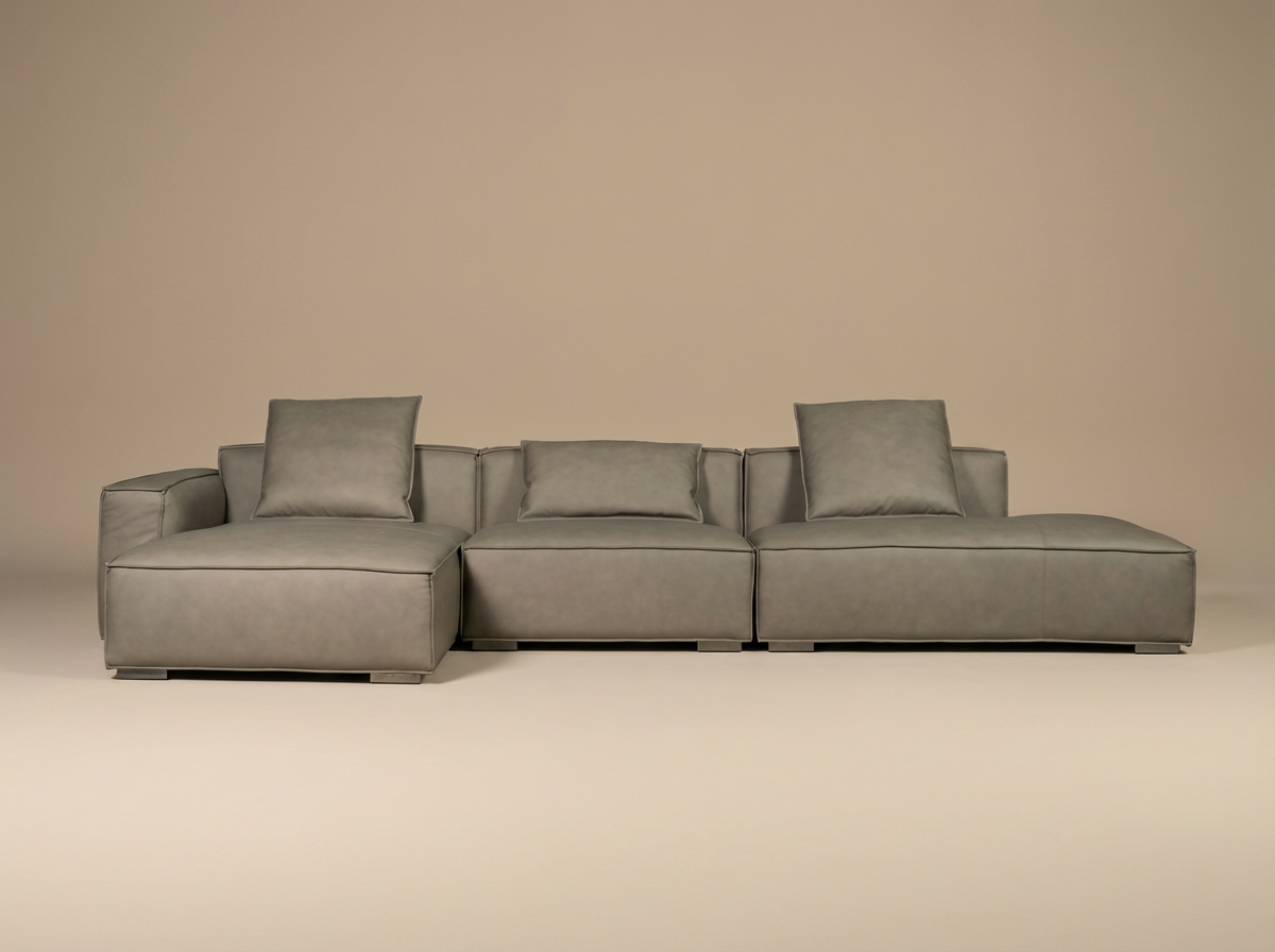 Zenith Luxe Modular Leather Sofa