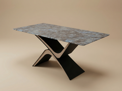 Eclipse Blue Marble Dining Table