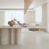 Terra Travertine Rectangular Dining Table