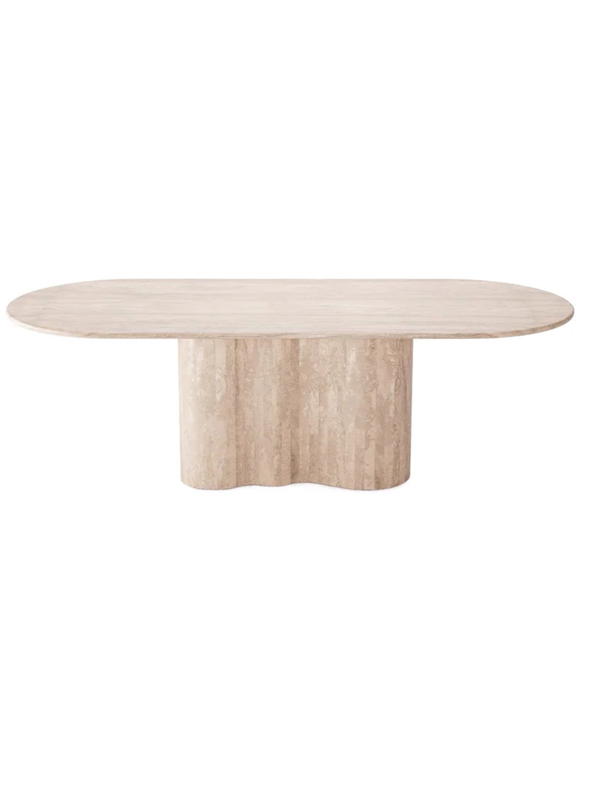 Terra Travertine Oval Dining Table