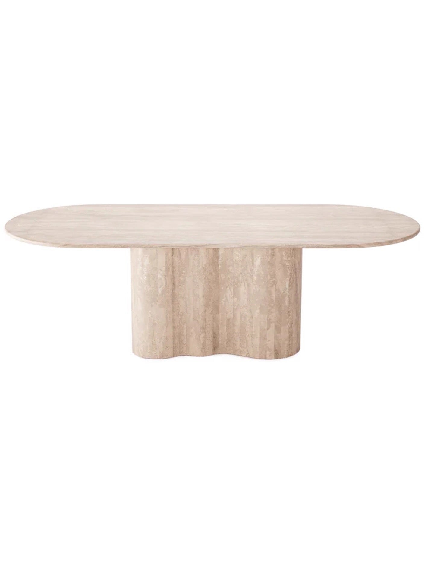 Terra Travertine Oval Dining Table