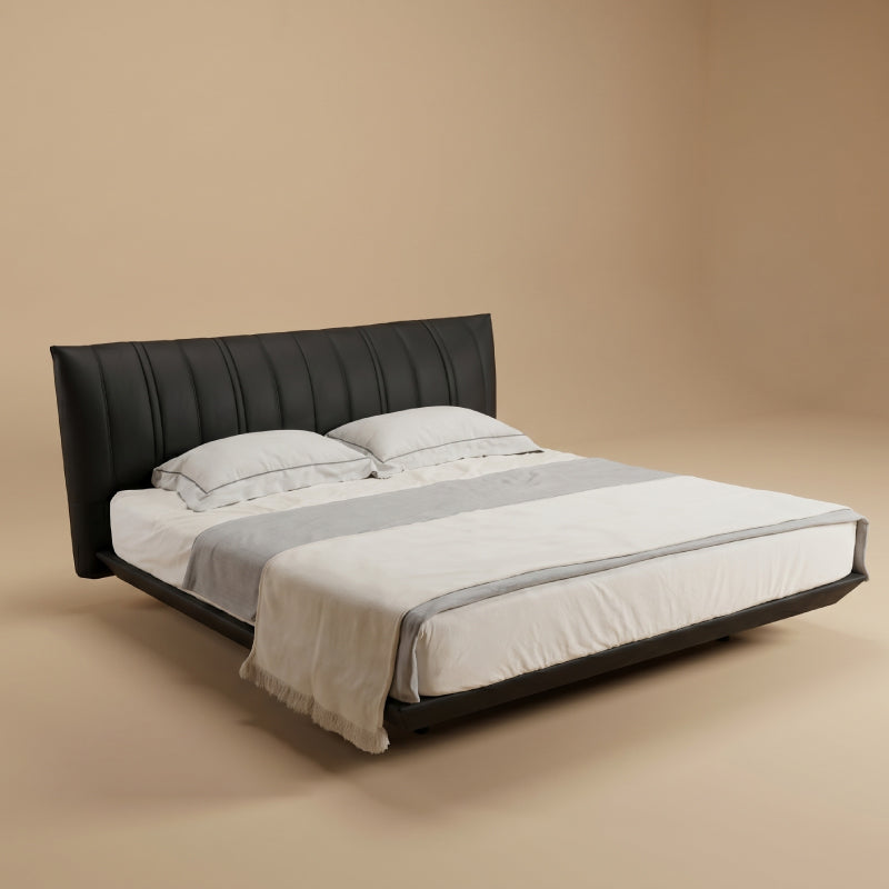 top grain leather bed frame