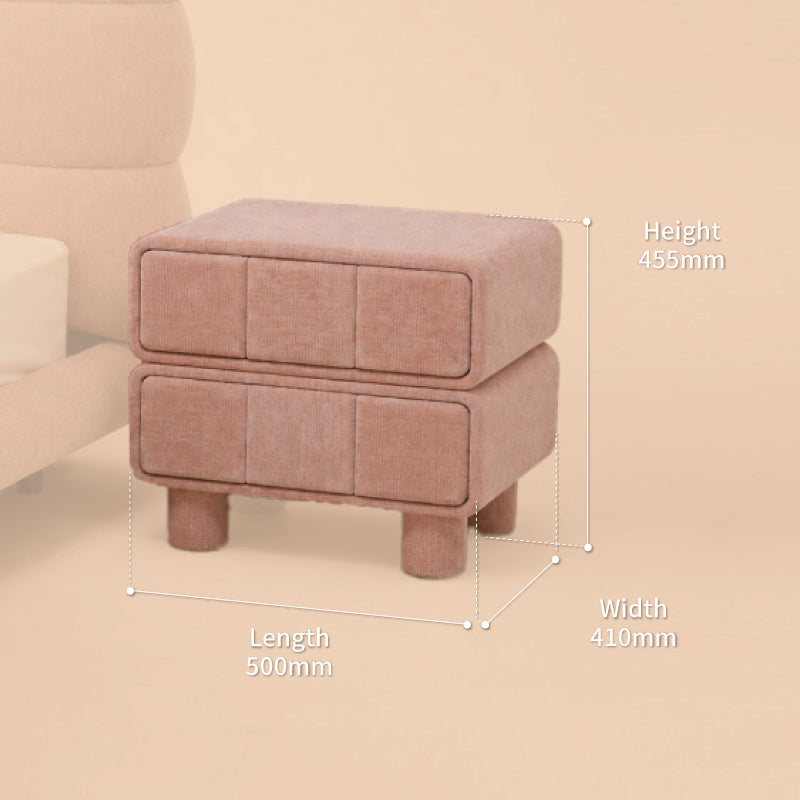pink fabric bed frame