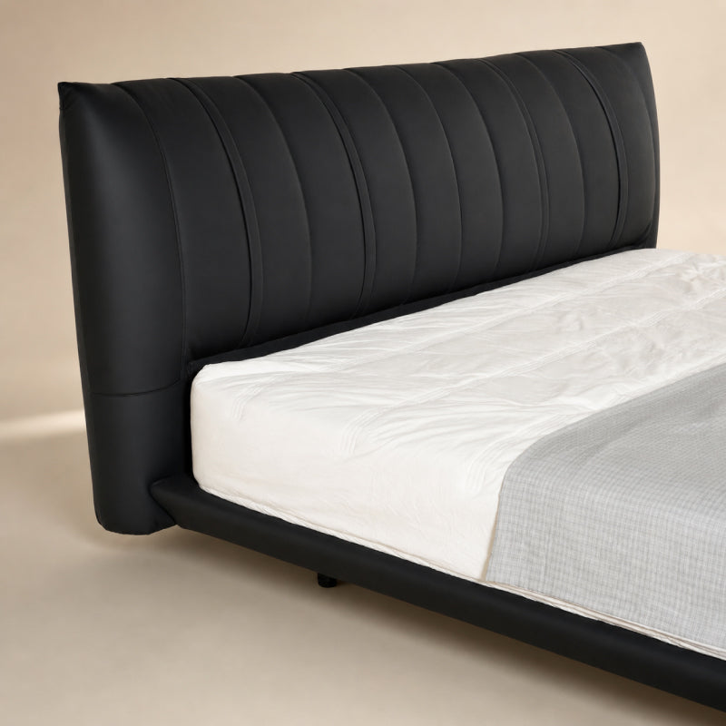 top grain leather bed frame