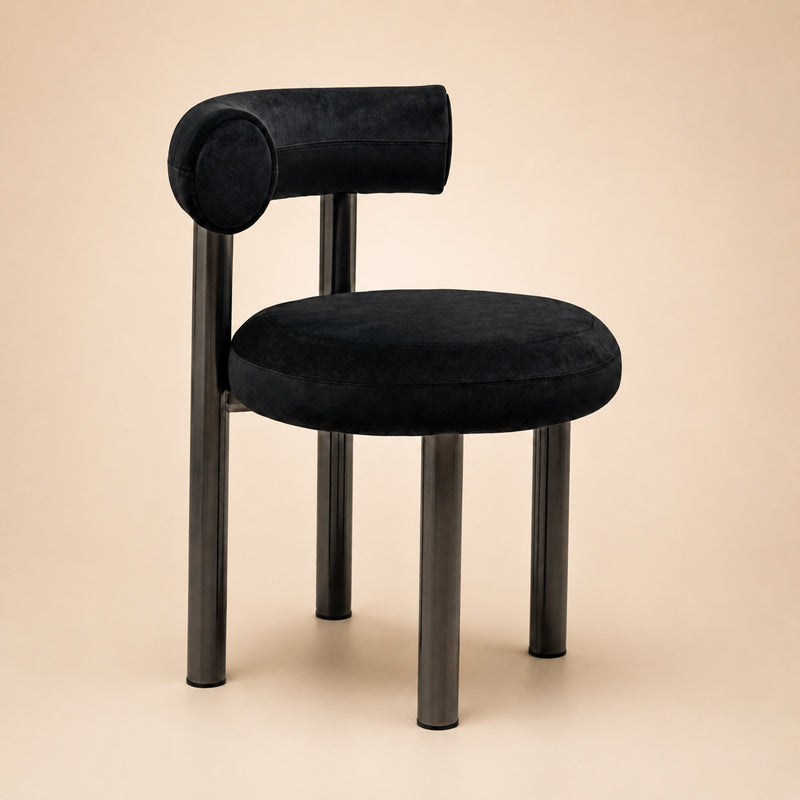black velvet dining chair