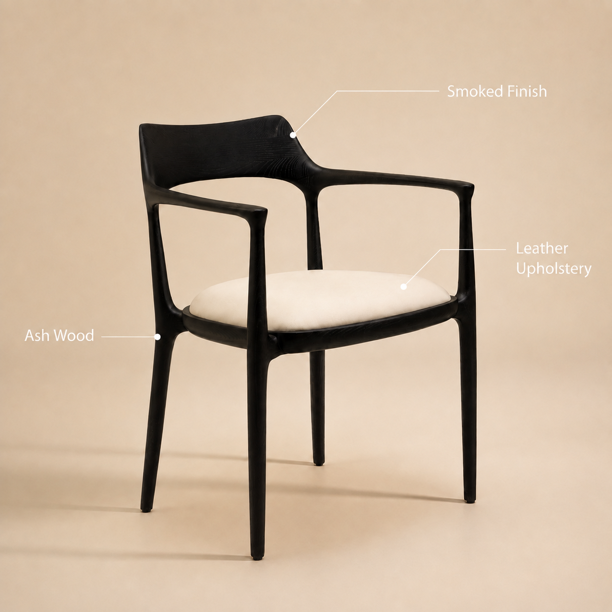 black and white dining chair
