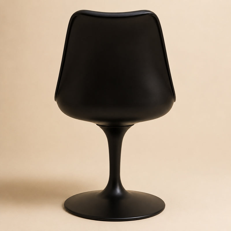 black leather swivel chair