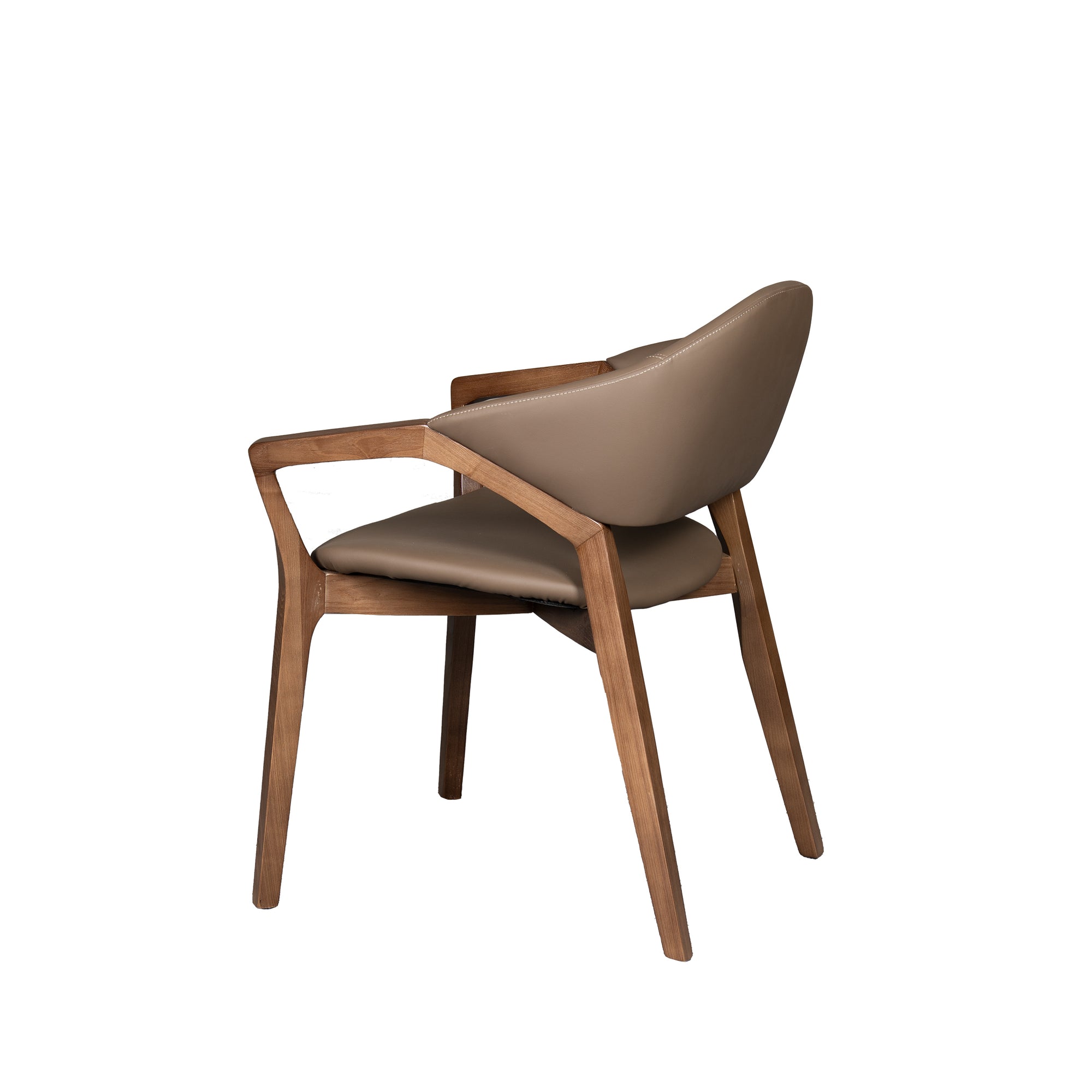 Vista Dining Chair Leather and Oak Wood