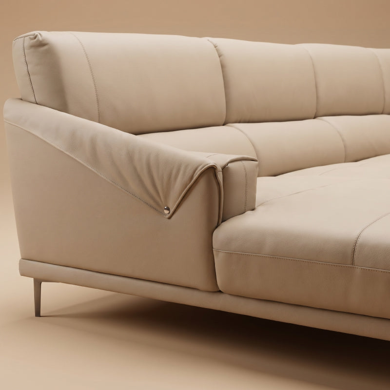 Aurelia L-Shape Leather Sofa