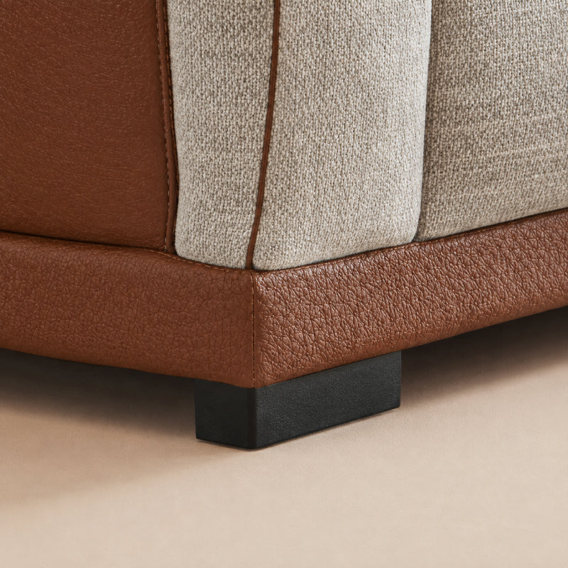 Sofa - 2 Seater Leather & Cloth