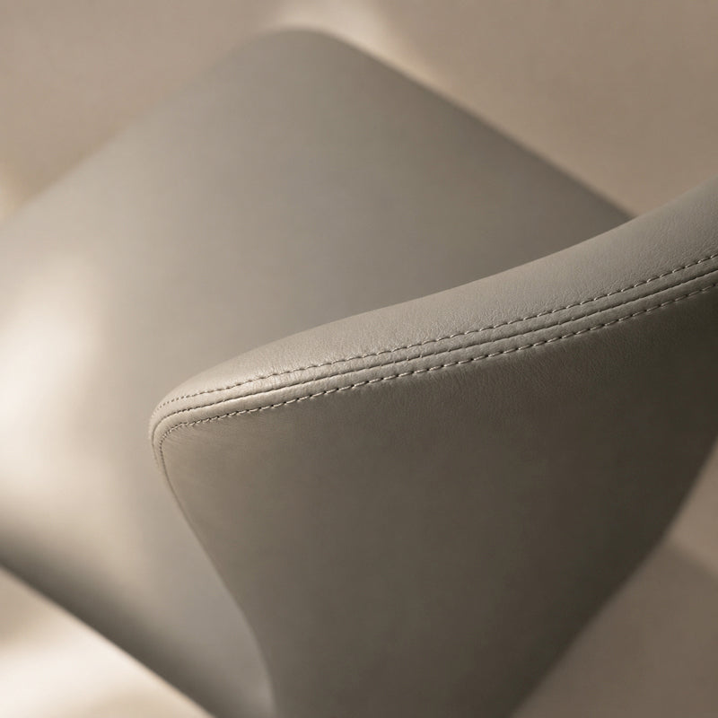 blue leather dining chair