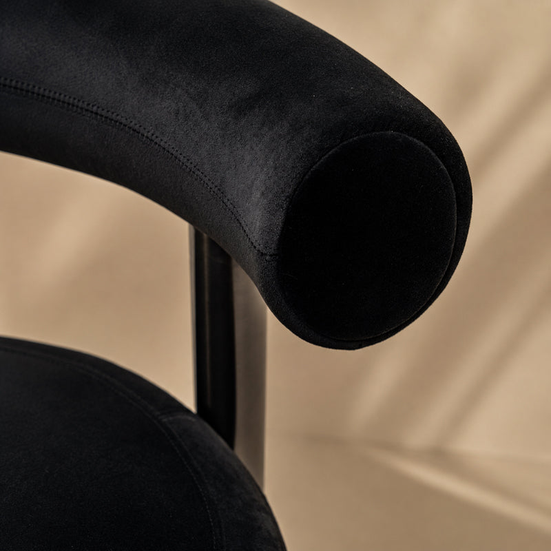 black velvet dining chair