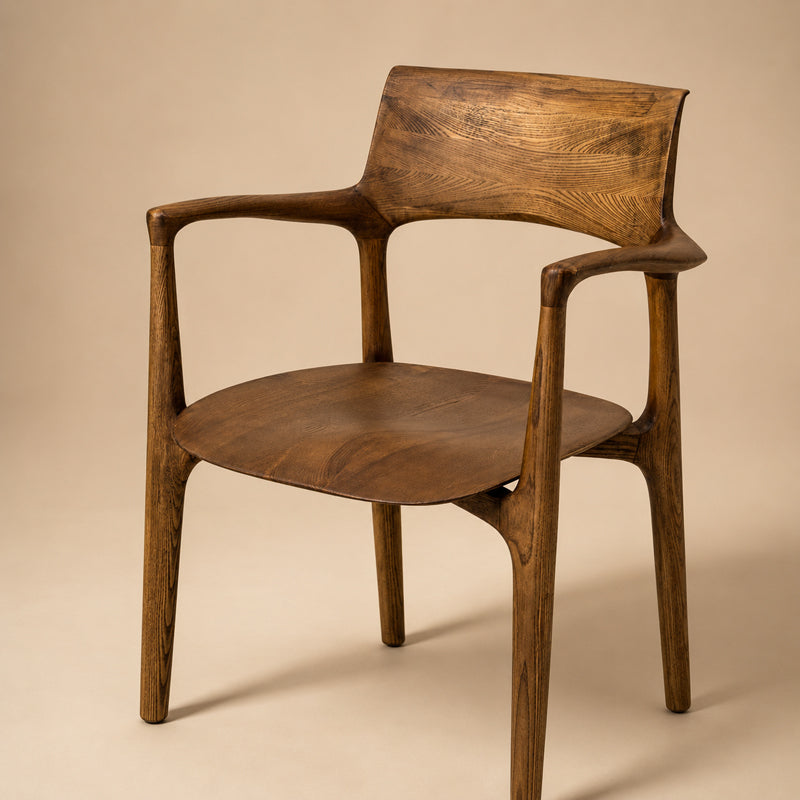 Solid Ash Wood Dining Chair