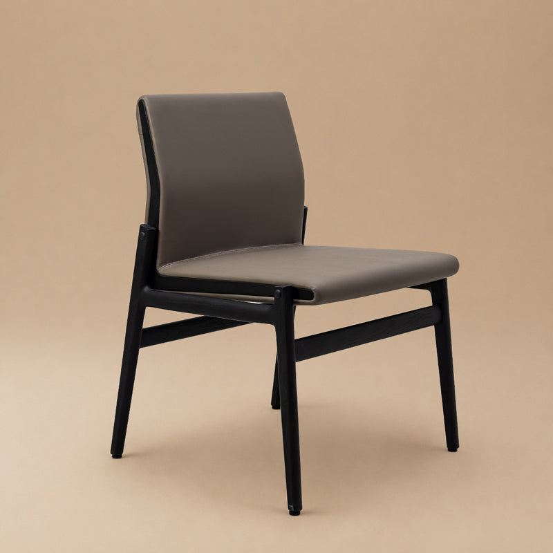 Modern Ash Wood Upholstered Dining Chair