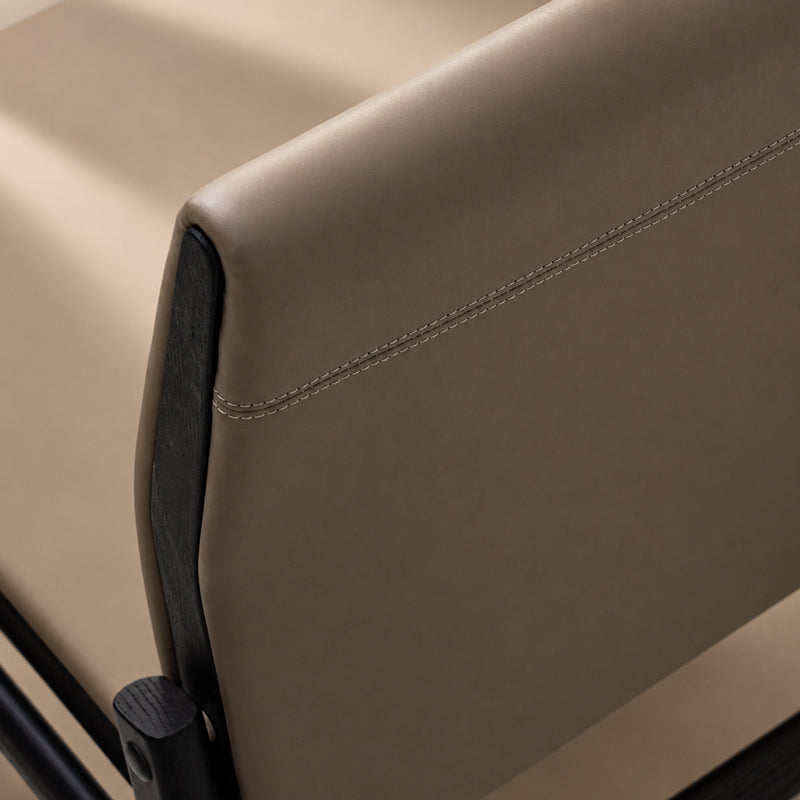 Modern Ash Wood Upholstered Dining Chair