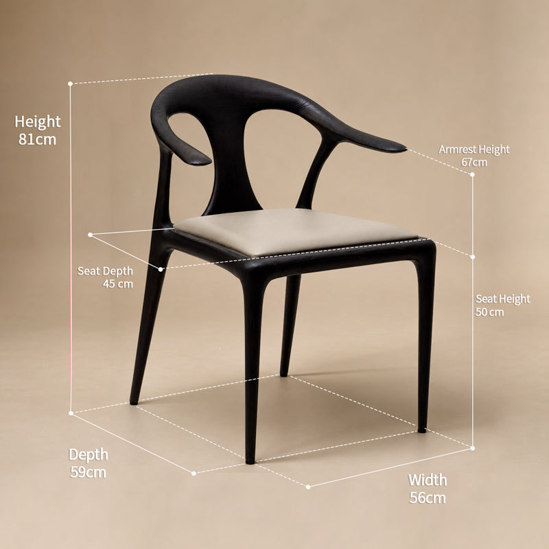ash wood dining chair