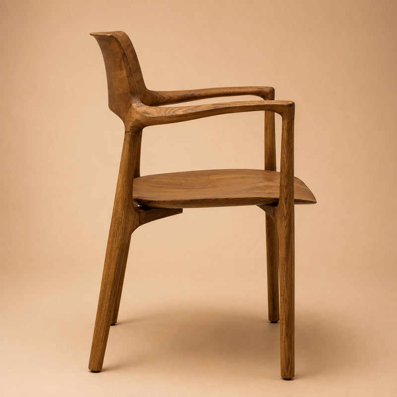 Solid Ash Wood Dining Chair