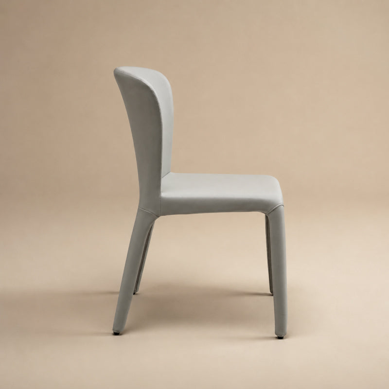 blue leather dining chair