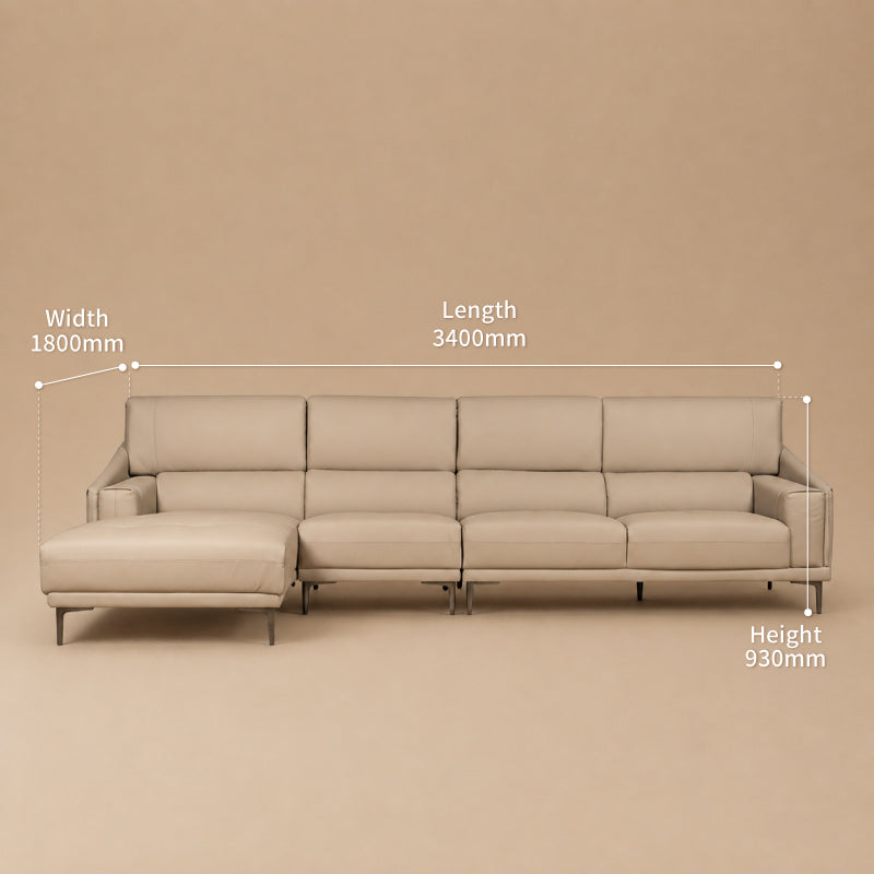 Aurelia L-Shape Leather Sofa