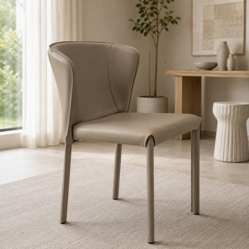 grey leather chair