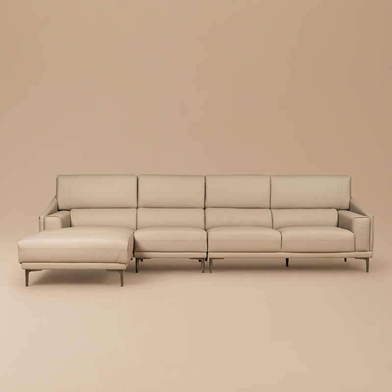 Aurelia L-Shape Leather Sofa