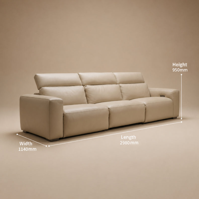 Luxury 3 Seater Electric Recliner Sofa with Adjustable Headrest – Premium Duck Down & OKIN Motor Lounge