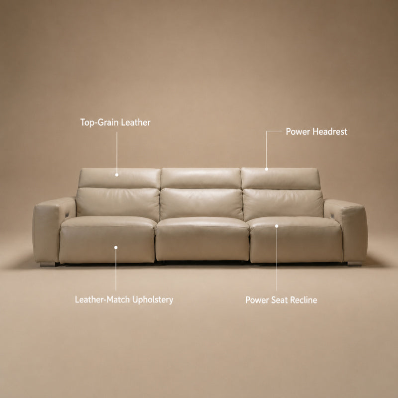 Luxury 3 Seater Electric Recliner Sofa with Adjustable Headrest – Premium Duck Down & OKIN Motor Lounge