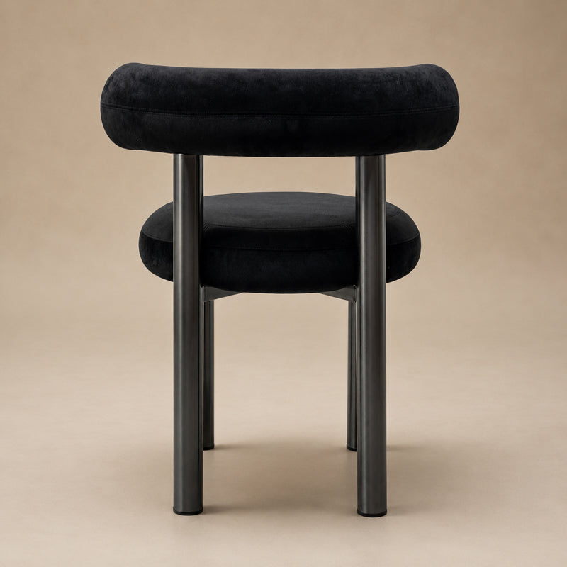 black velvet dining chair